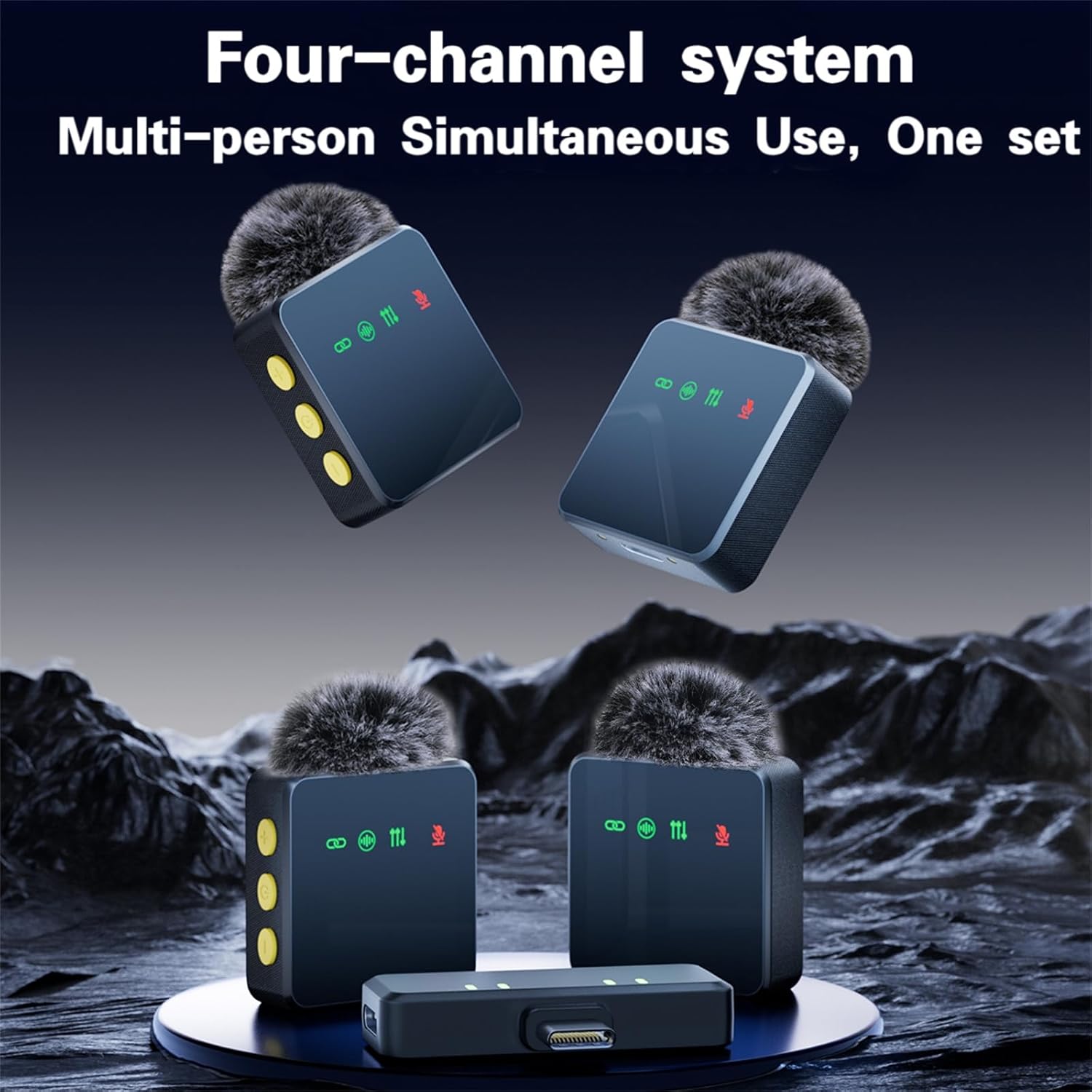 4in1 Wireless Lavalier Microphone System (Type-C)