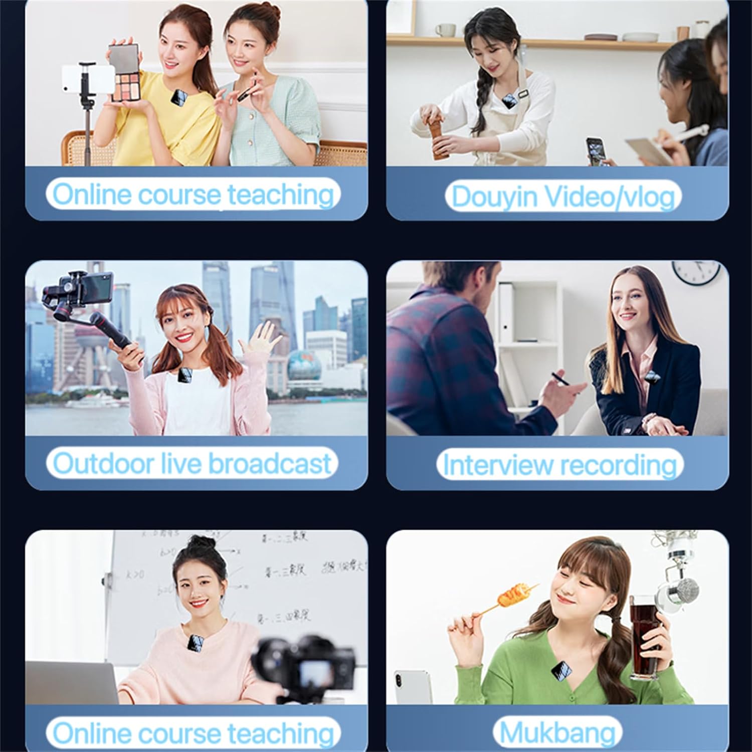 4in1 Wireless Lavalier Microphone System (Type-C)