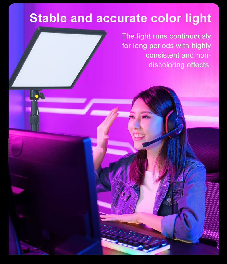 NiceFoto ES-200A Gaming lamp Bi-color COB LED Video Light Live-streaming