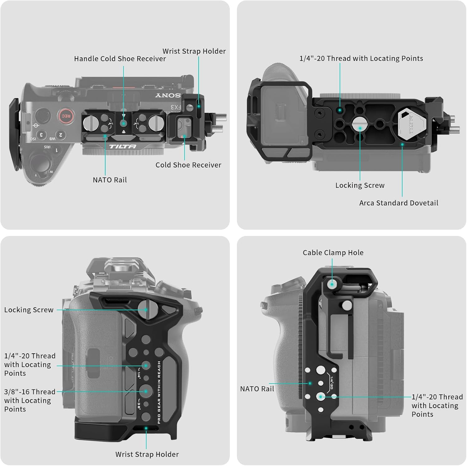 Tilta Full Camera Cage V2 for Sony FX3 & FX30 (TA-T16-FCC-B)