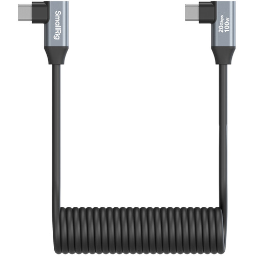 SmallRig USB-C Right Angled-to-Right Angled Coiled Data Cable