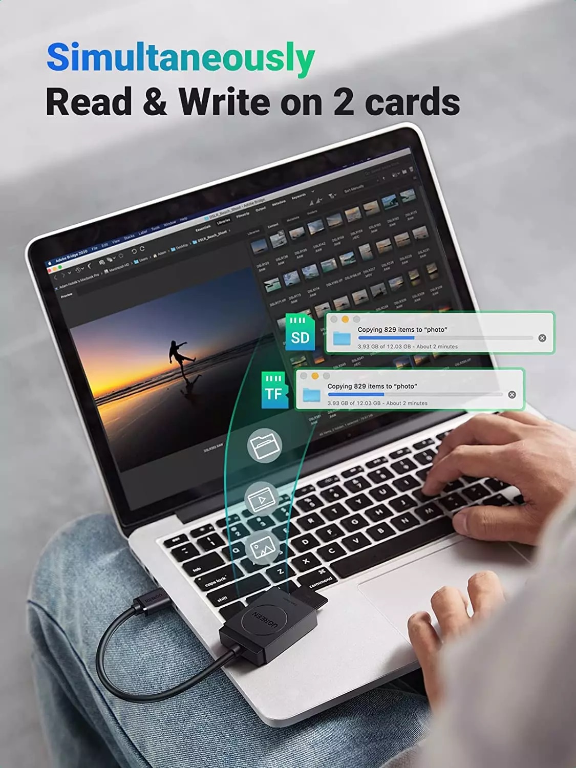 UGREEN 2-in-1 USB 3.0 SD/TF Card Reader