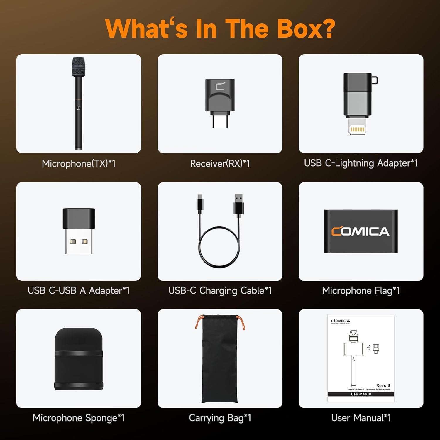 COMICA Audio Revo S Wireless Cardioid Condenser With USB-C Plug COMICA Audio Revo S Wireless Cardioid Condenser With USB-C Plug