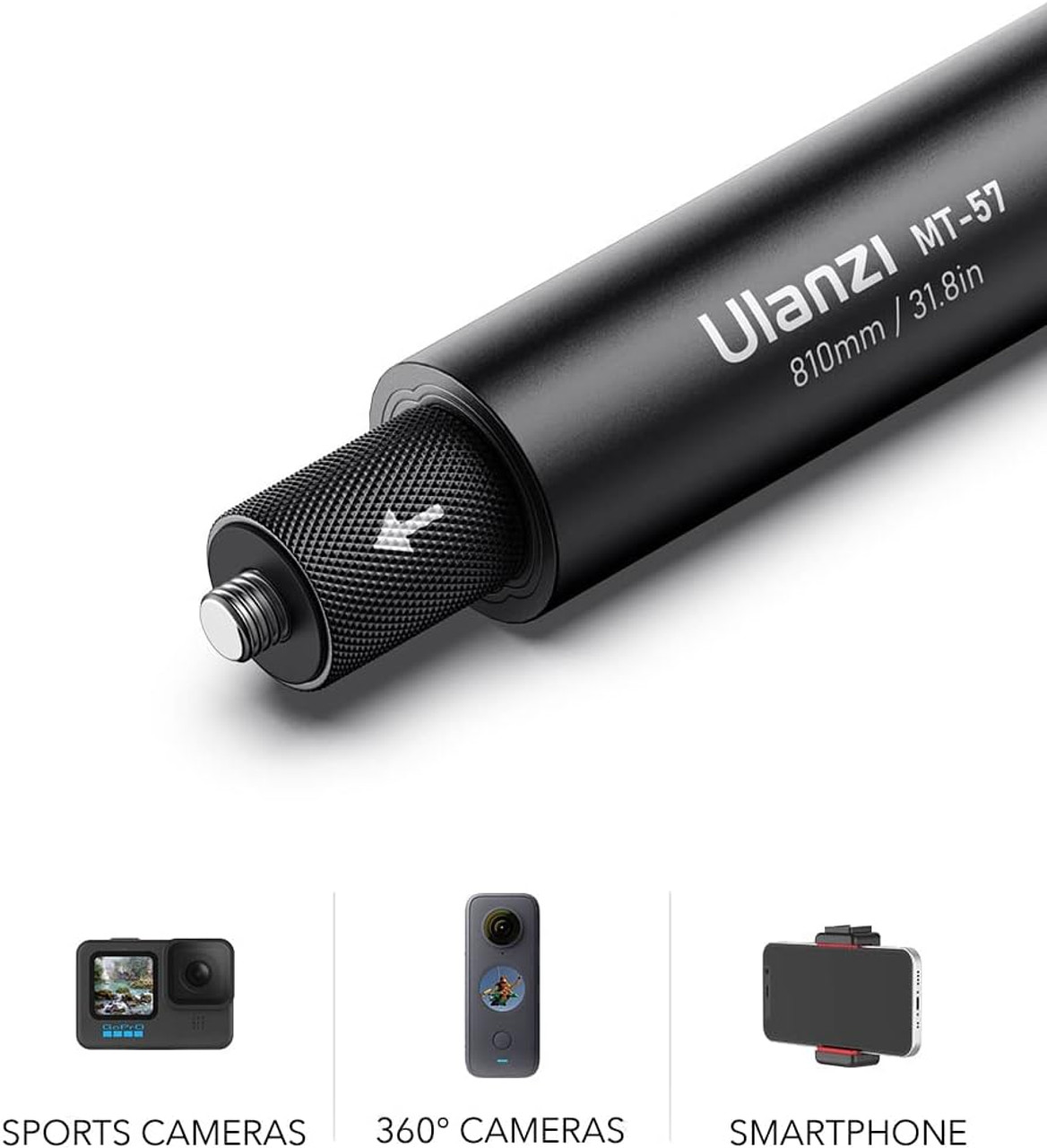 Ulanzi MT-57 Selfie Stick Pole (81cm) for GoPro/Insta360/DJI