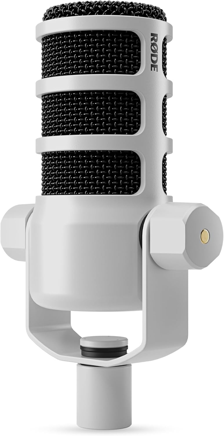 RODE PodMic Dynamic Podcasting Microphone (White)