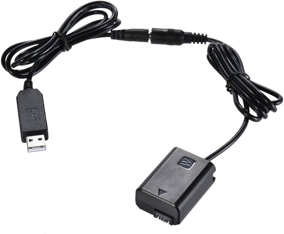 USB NP-FW50 Dummy Battery Pack Coupler Adapter Cable