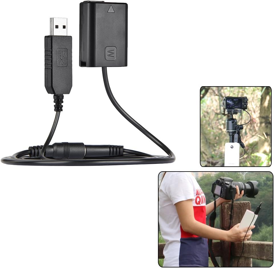 USB NP-FW50 Dummy Battery Pack Coupler Adapter Cable