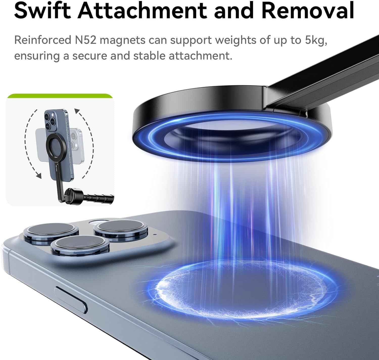 Ulanzi MG-003 Pro Magnetic Phone Selfie Stick Tripod M003