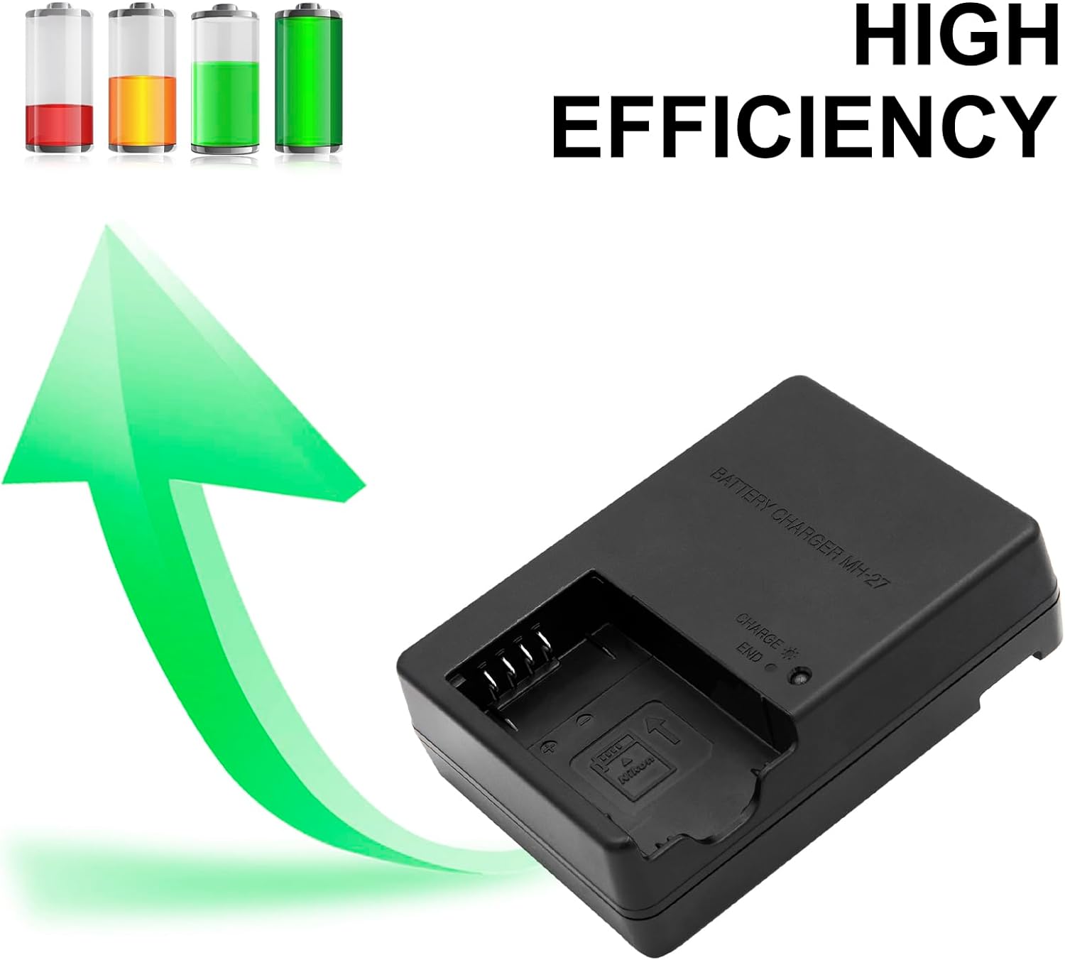 MH-27 battery charger Nikon 1 A1, 1 J2, 1 J3, 1 J4, 1 J5, 1 S1, 1 S2, 1 V3  EN-EL20 EN-EL20a EN-EL22 EN-EL22 EN-EL22a P1000 Coolpix A