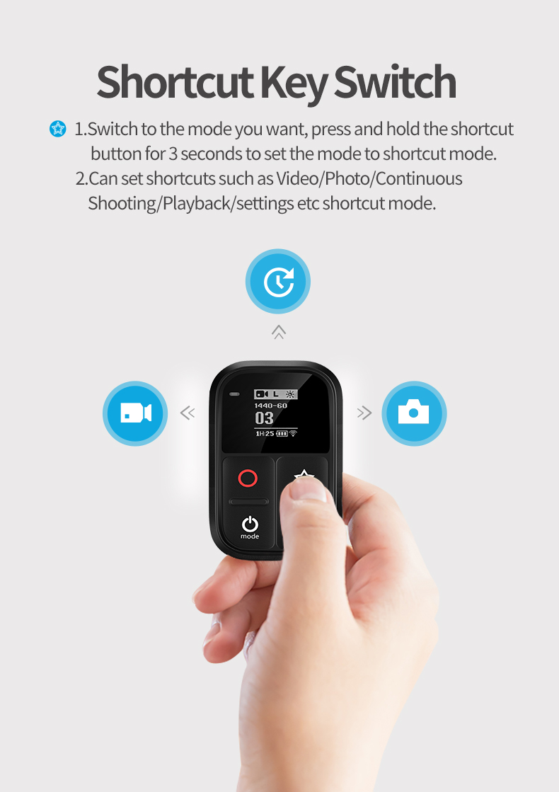 Telesin GP-RMT-T02 Waterproof OLED Wifi Remote