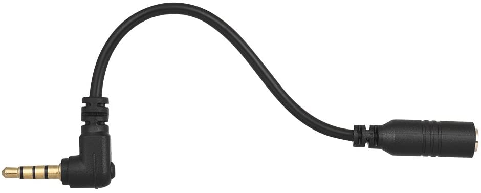 Andoer EY-S04 3.5mm 3 Pole TRS Female to 4 Pole TRRS Male Cable Audio Stereo Mic Converter 