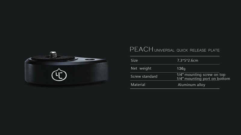 YC ONION Peach Universal Camera Tripod Quick Release