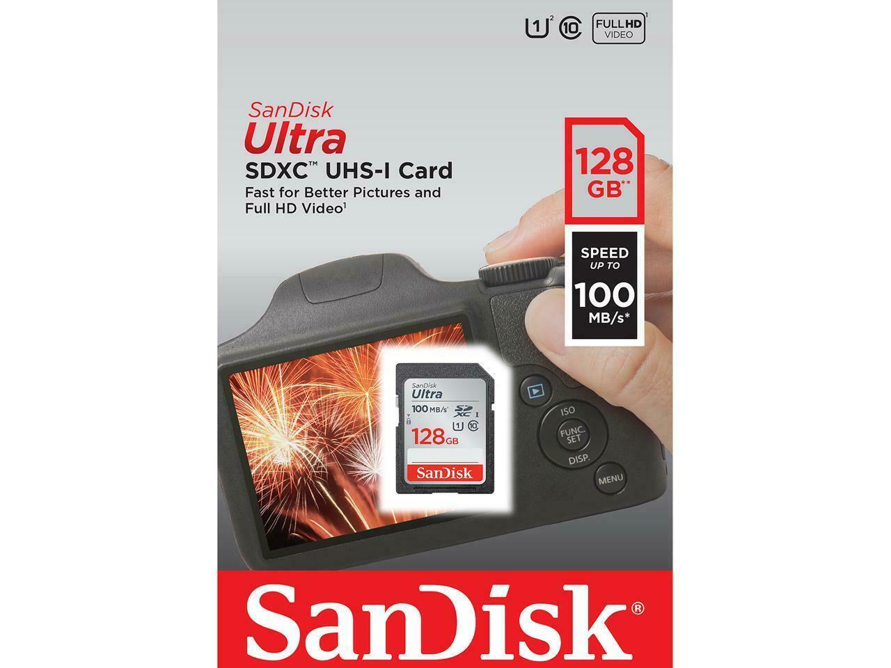 SanDisk 128GB Ultra SDXC UHS-I Memory Card - 100MB/s SanDisk 128GB Ultra SDXC UHS-I Memory Card - 100MB/s