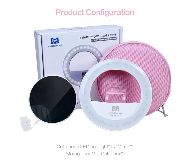 NanGuang smart phone ring light CN-MP32C selfie ring light