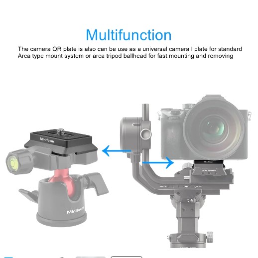 Minifocus Quick Release Plate For DJI Ronin RS3 mini Stabilizer Upper Quick Release Plate For DJI RS3PRO/3/2/C2