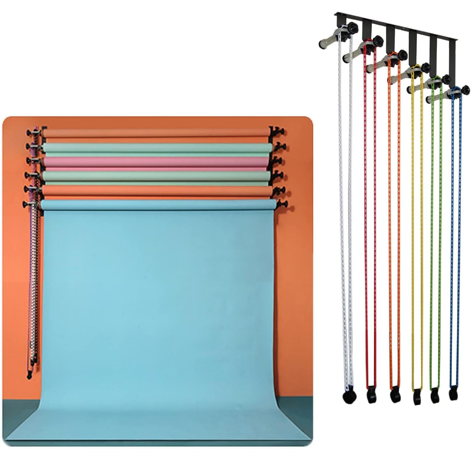 NiceFoto S-22 6-Roller Manual Chain Background Support Kits