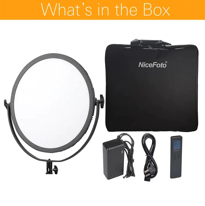 NiceFoto SL-360ARC Ultra Soft Bi-color Round LED Panel Light