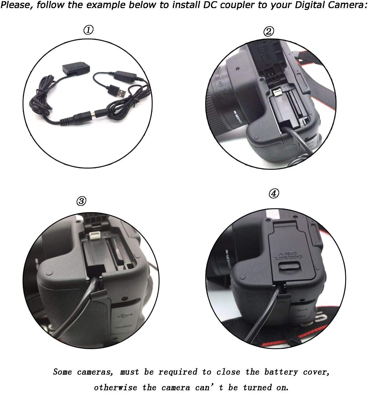 Adapters ACK-18 R-E18 Power Adapter USB cable LP-E17 ummy Battery for Canon EOS 750D