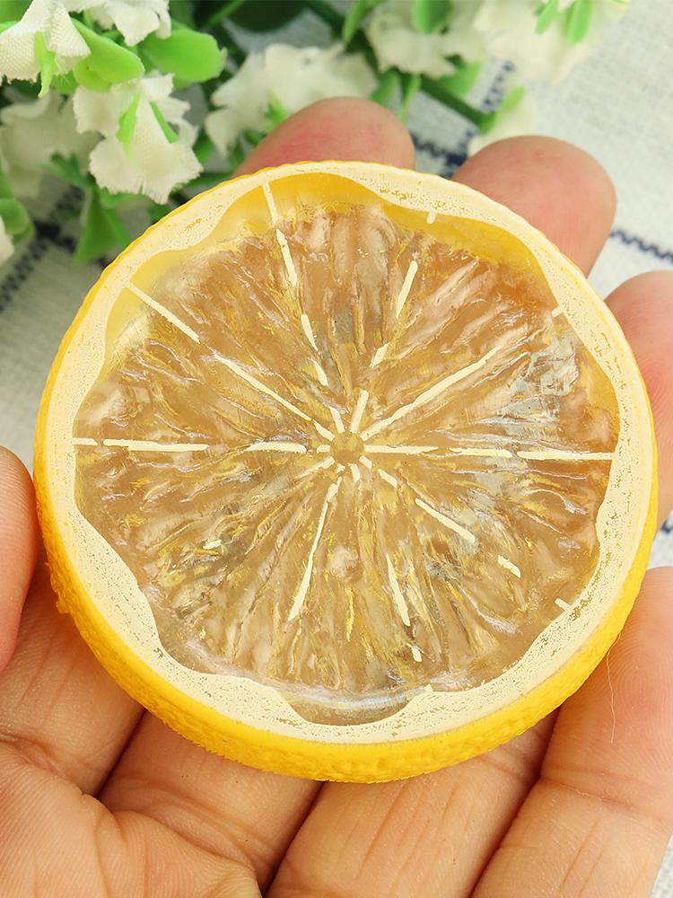 Yellow Mini Photography Props Simulation Lemon Slices for Studio Photo Desktop Shooting Decoration Accessories