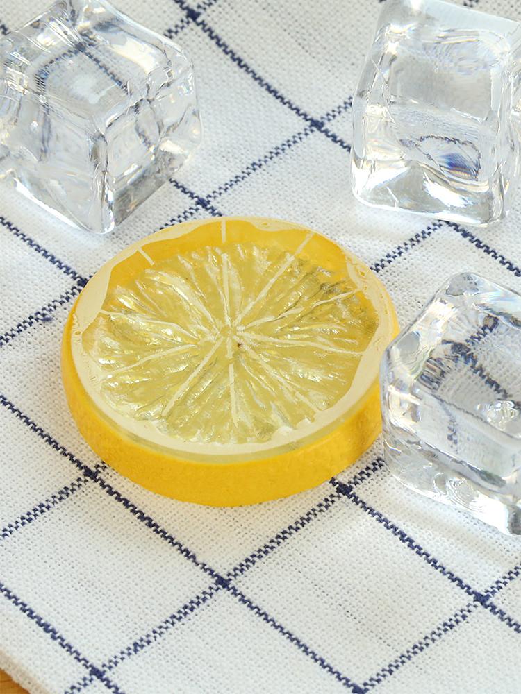 Yellow Mini Photography Props Simulation Lemon Slices for Studio Photo Desktop Shooting Decoration Accessories