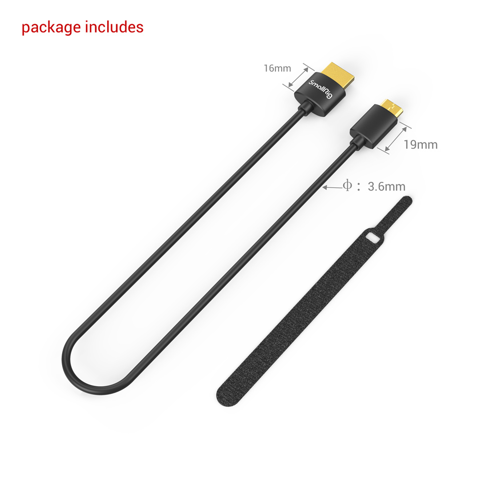 SmallRig Ultra Slim 4K Data Cable (C to A) 35cm