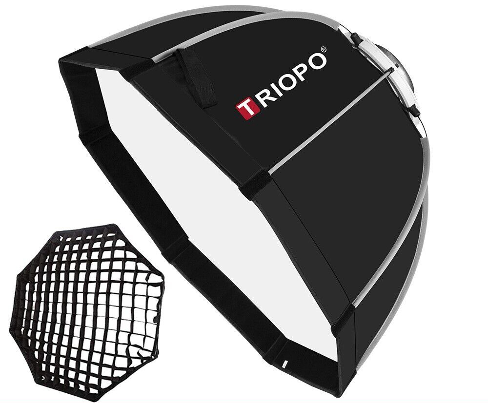 TRIOPO K2-90 Octagon Foldable Softbox Bracket Bowns Mount for Flash