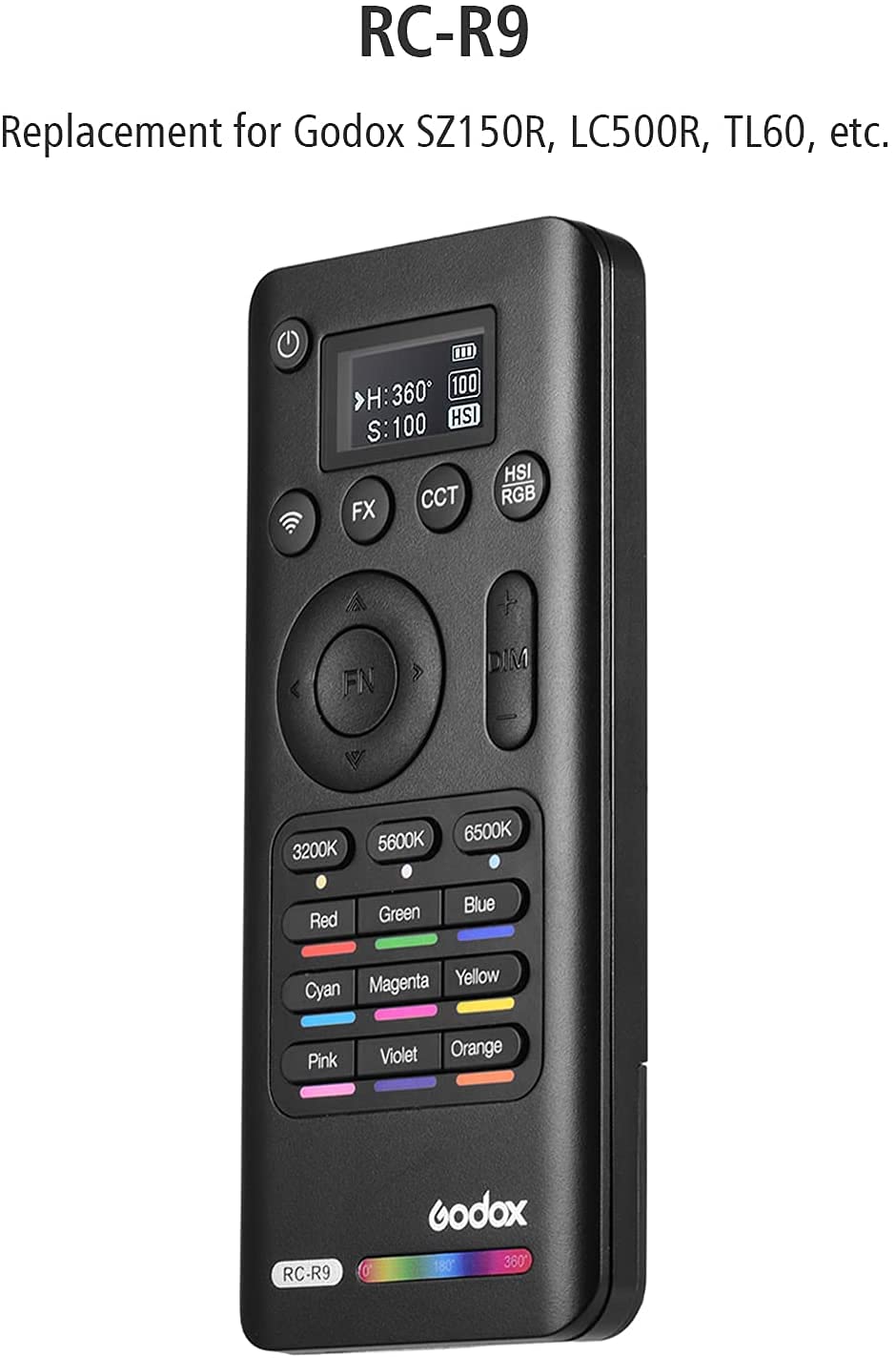 Godox RC-R9 Remote Control for LC500R LED Light Stick