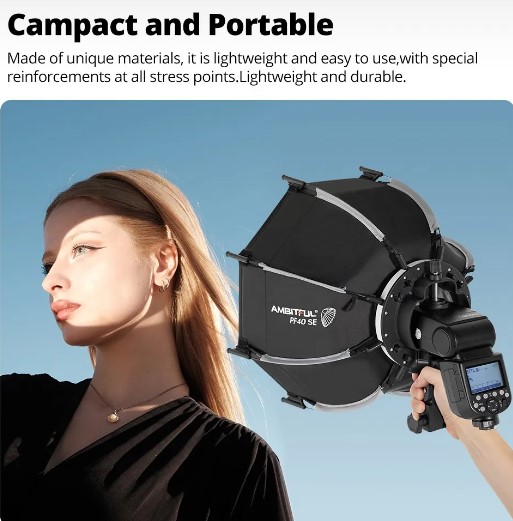 AMBITFUL PF30 SE mini Speedlite Portable Octagon Umbrella Softbox