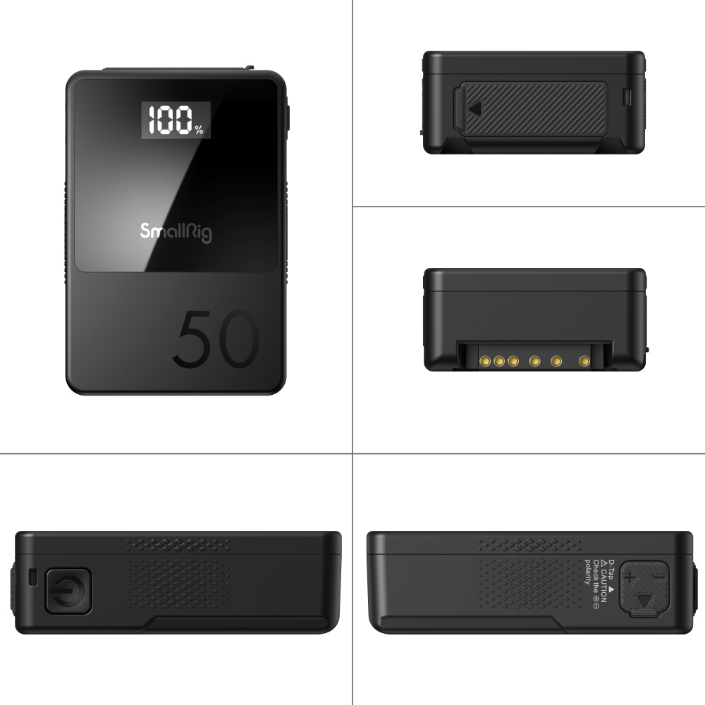 SmallRig VB50 Mini V-Mount Battery (50Wh, Black)