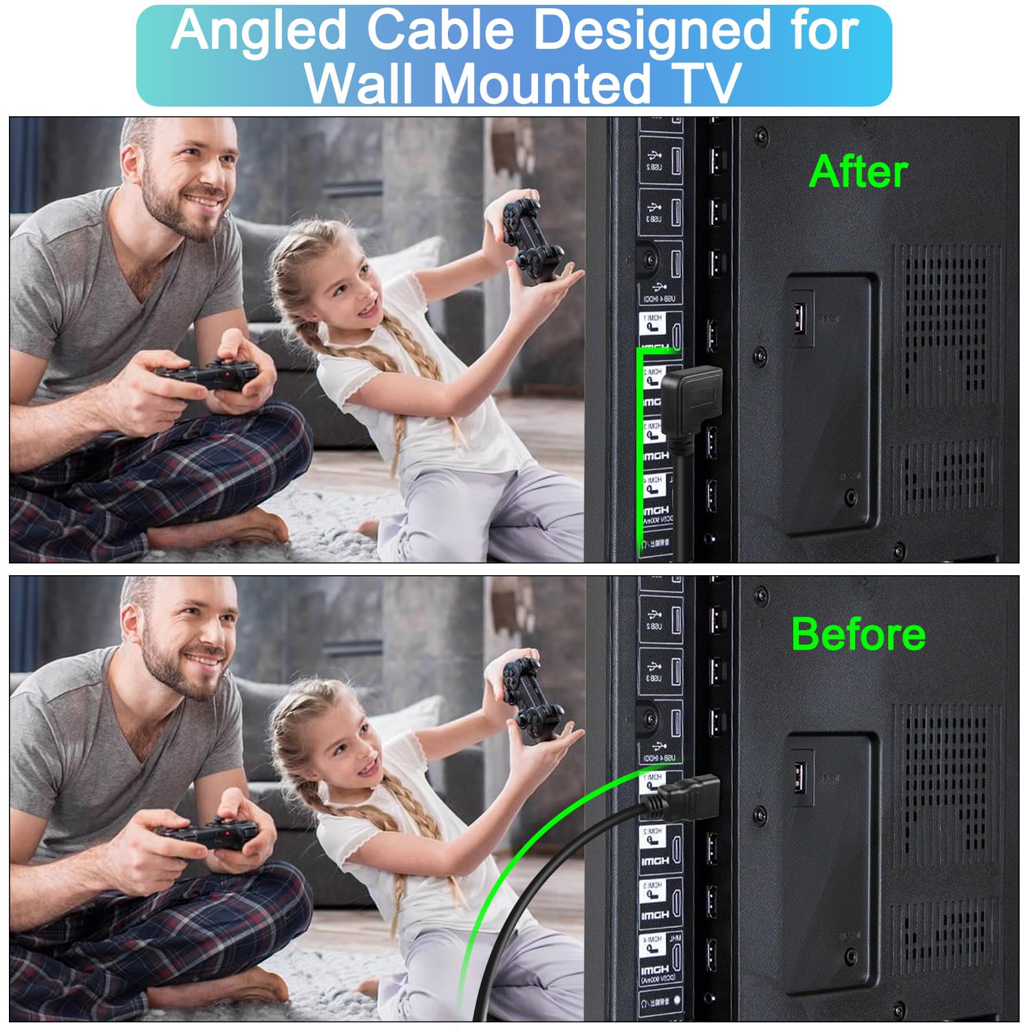 4K HDMI TO HDMI Right-Angle 1.9m Cable
