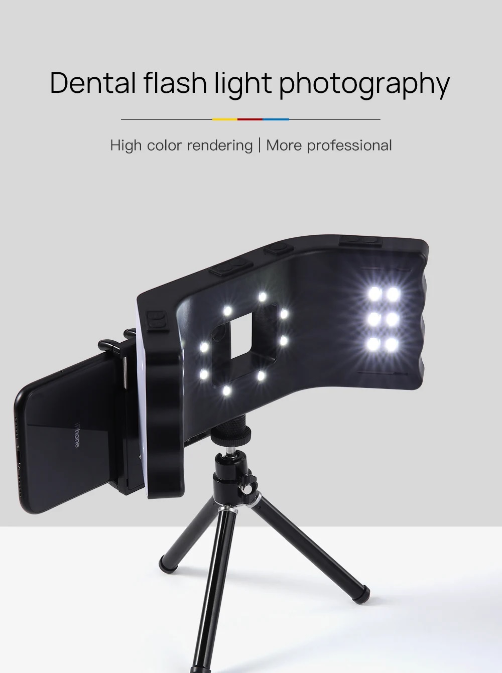 Dental Oral Photography LED Lamp Flash Light with Three Foot Bracket