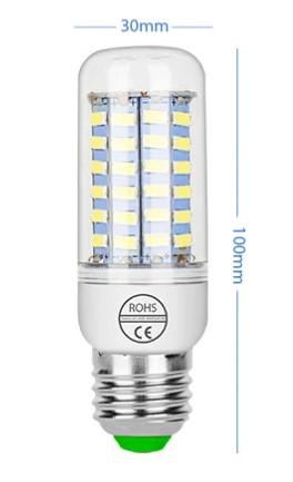 E27 SMD 56 LEDs Corn Light Chandelier Spotlight Bulb 220V White