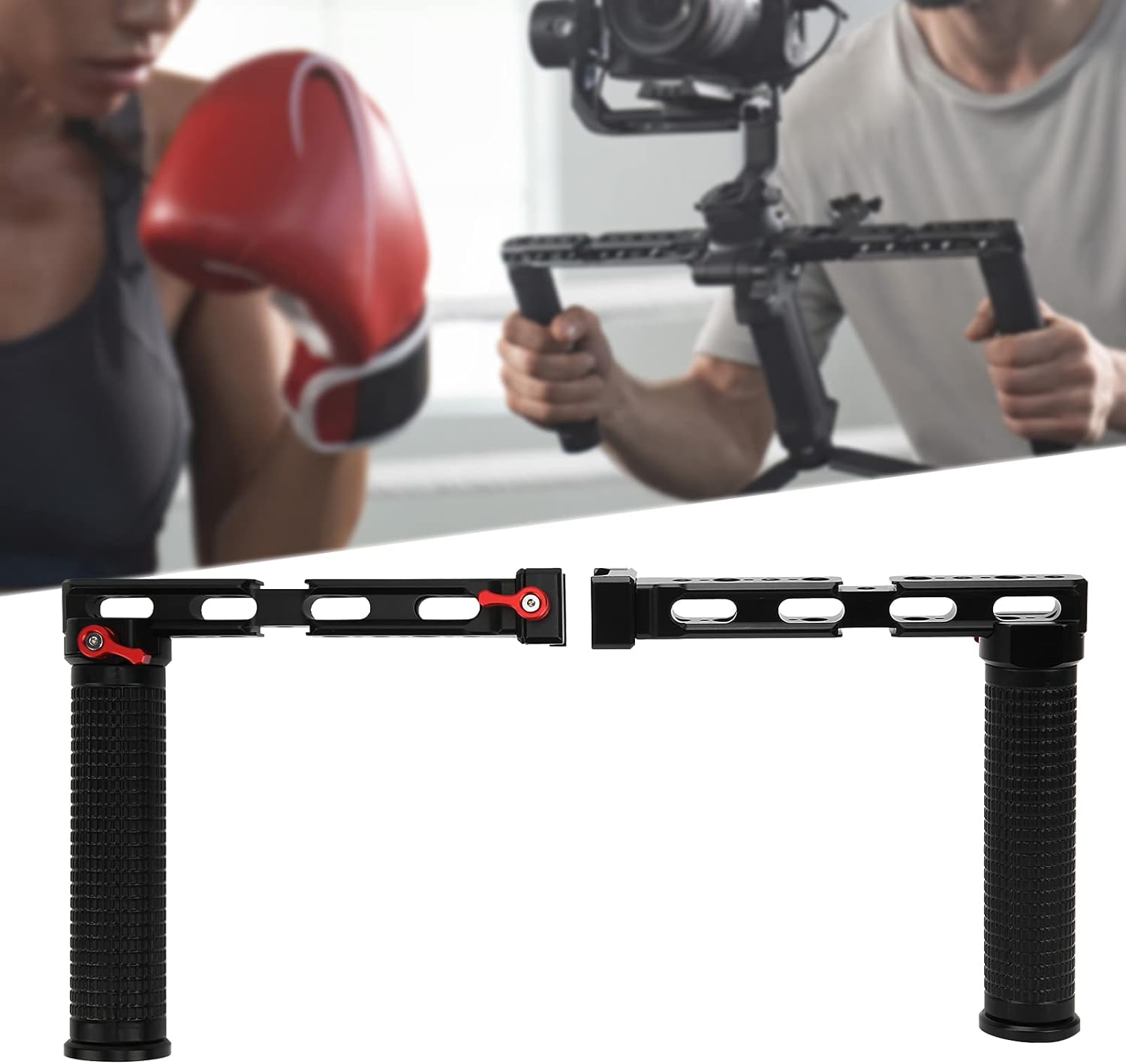 Stabilizer Dual Handle Grip Extended Light Monitor Bracket Stand For RS2/RSC2/RS3/R3 Stabilizer Dual Handle Grip Extended Light Monitor Bracket Stand For RS2/RSC2/RS3/R3