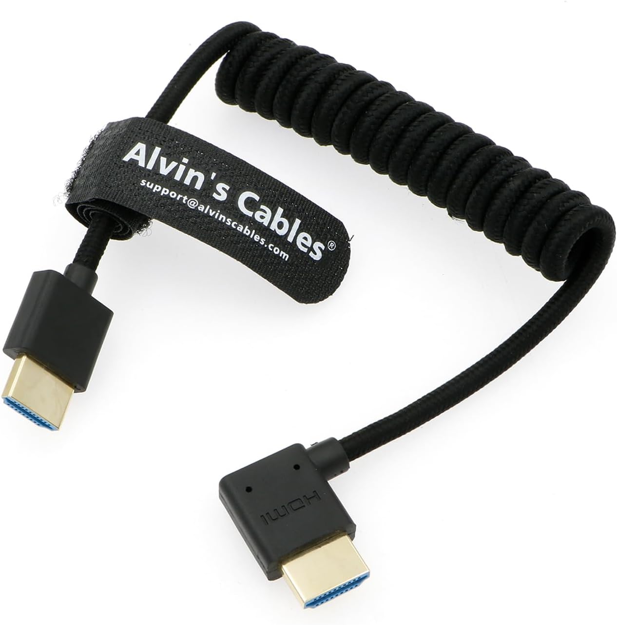 Alvin’s Cables 8K HDMI TO HDMI Right-Angle 18-28In Cable for Atomos Ninja Feelworld Monitor