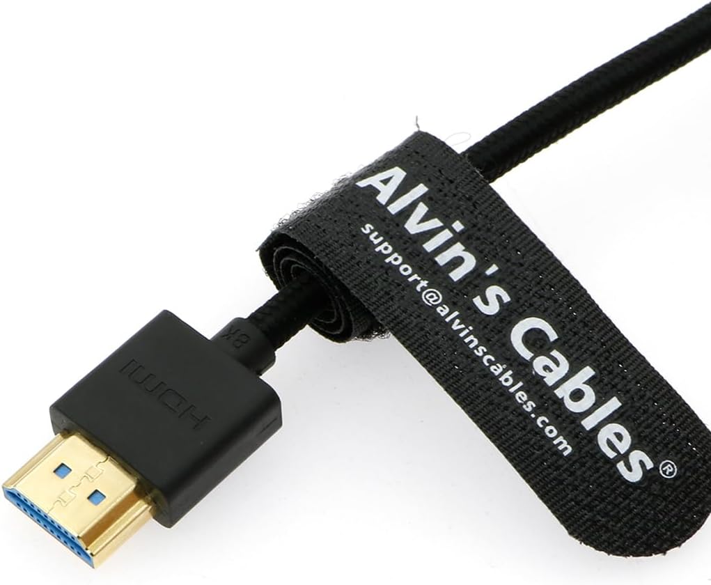 Alvin’s Cables 8K HDMI TO HDMI Straight 30-45In Cable  for Atomos Ninja Feelworld Monitor