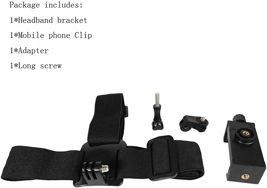 Head-Mounted Mobile Phone Holder First-Person View Video Outdoor Live Bracket for GoPro Action iPhone Samsung Smartphones