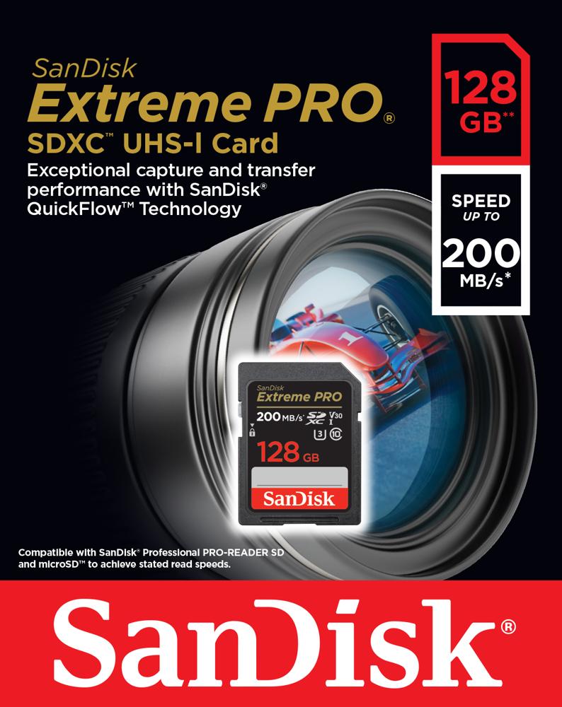 SanDisk Extreme PRO 128 GB SDXC UHS-I 200MB/S Class 10