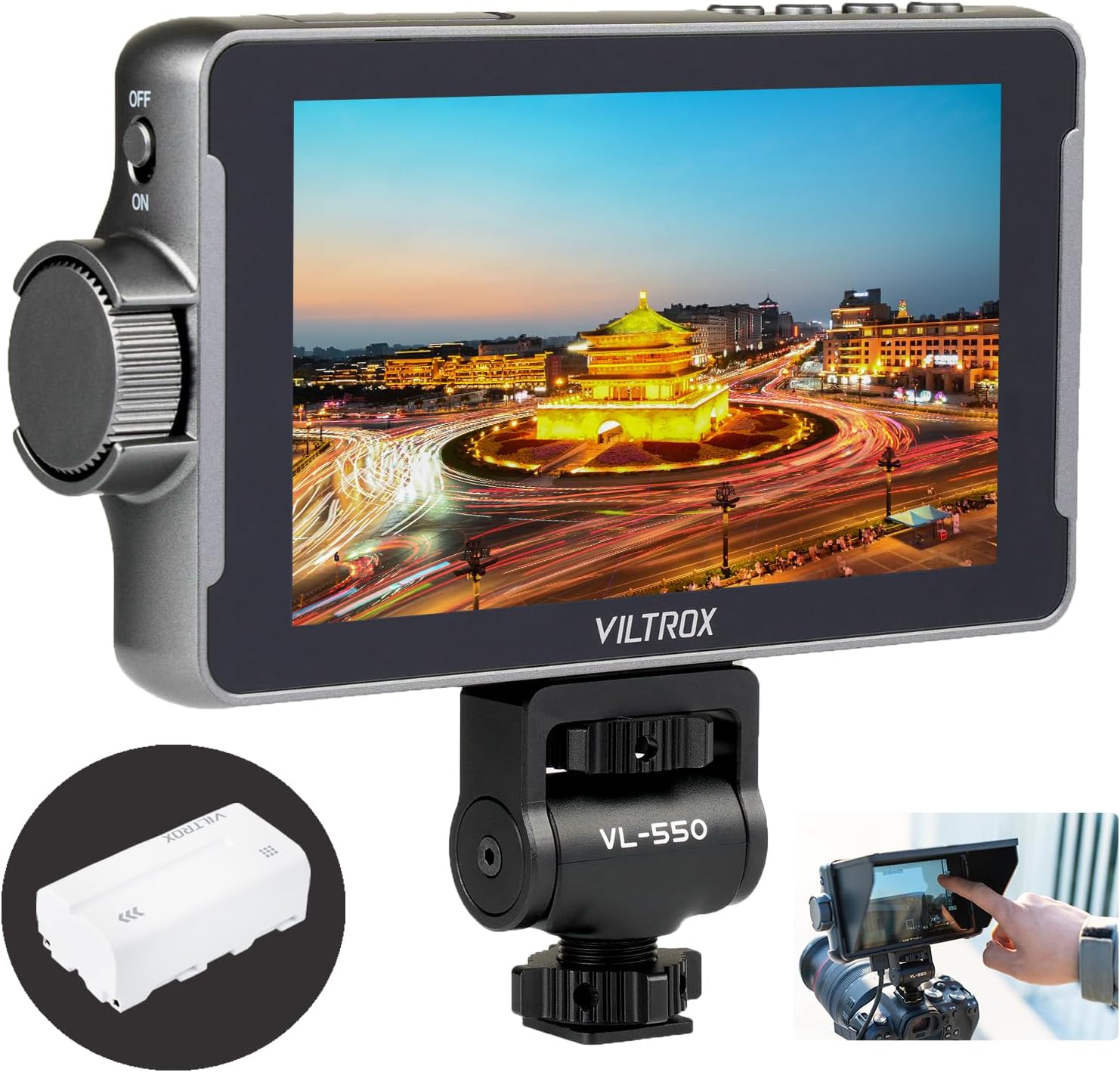 Viltrox 5.5" DC-550 Pro Series Portable On-Camera HD Touch Screen Monitor