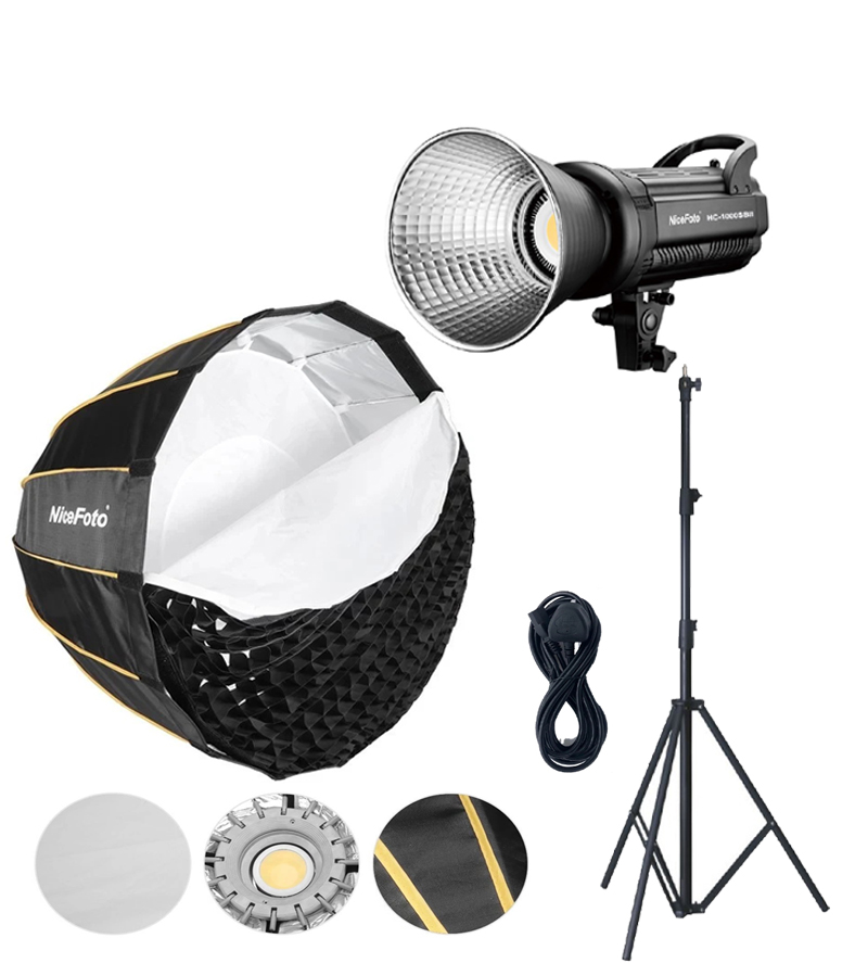 NiceFoto HC-1000SBII 100W Daylight LED Video Light With Softbox/Stand Kit
