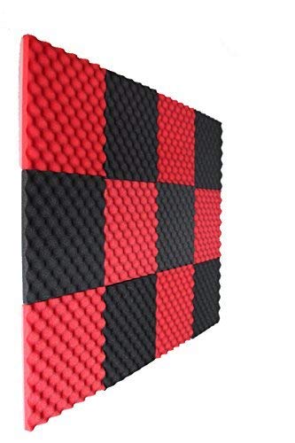Black&Red Charcoal Acoustic  Foam