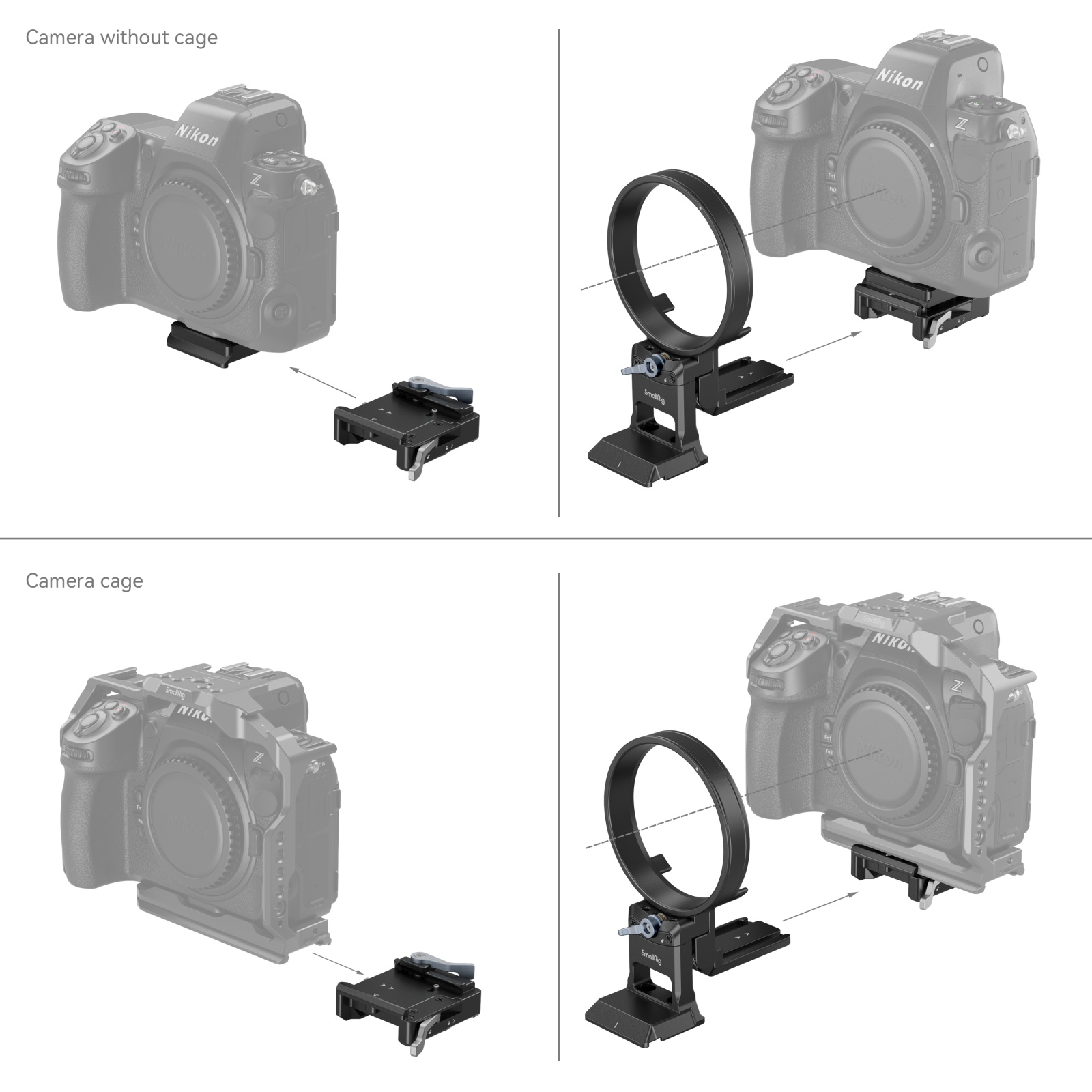 SmallRig Rotatable Horizontal-to-Vertical Mount Plate Kit for Nikon Z Series Z5/Z6/Z7/Z6II/Z7II/Z8