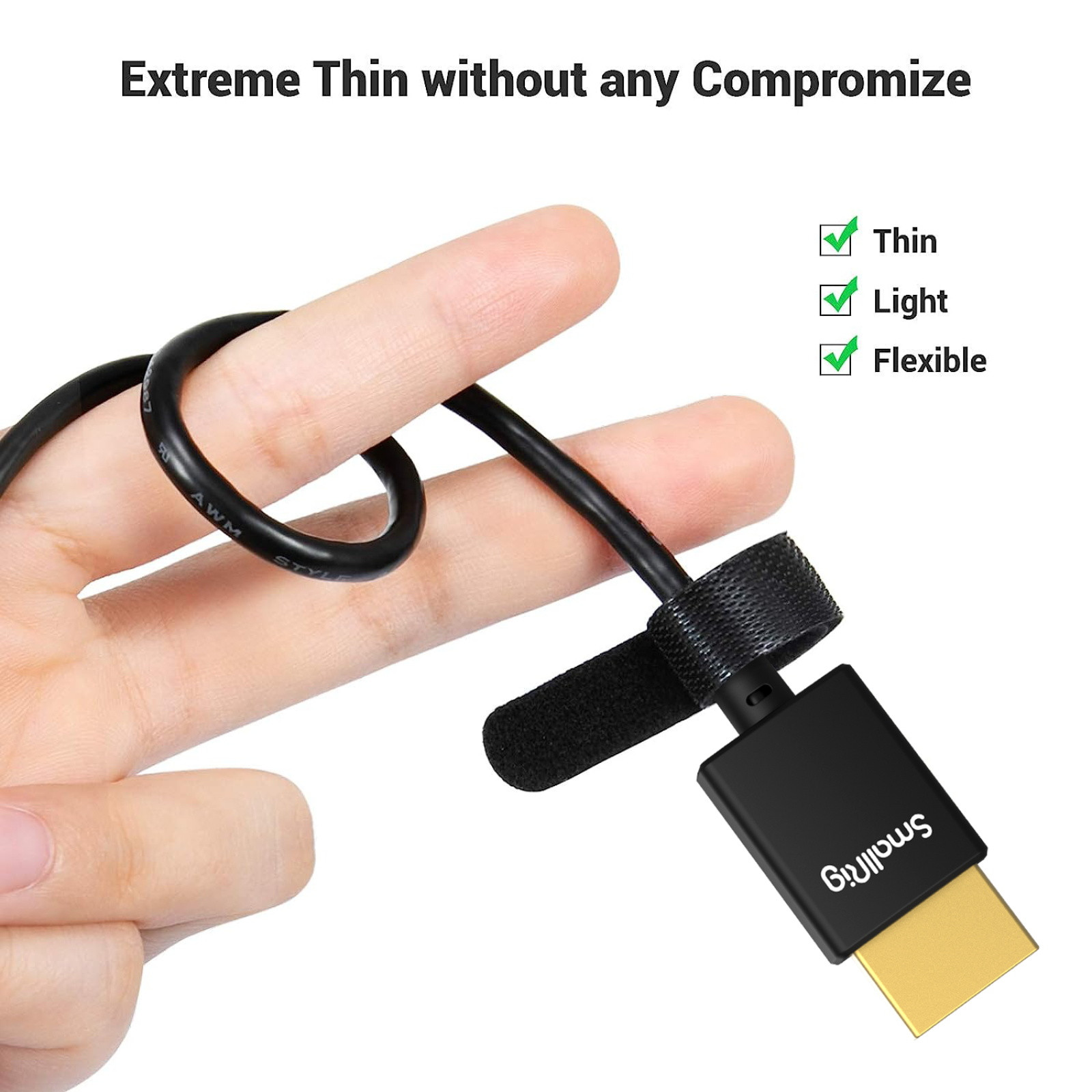 SmallRig Ultra-Slim 4K HDMI Data Cable (D to A) (35cm)