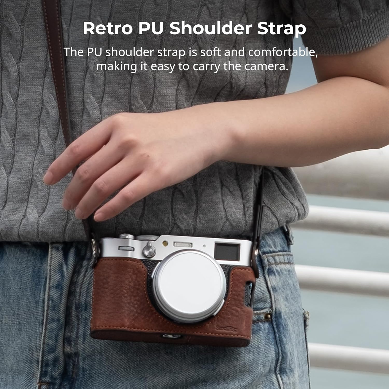 SmallRig Leather Half Case Kit for FUJIFILM X100VI (Brown)