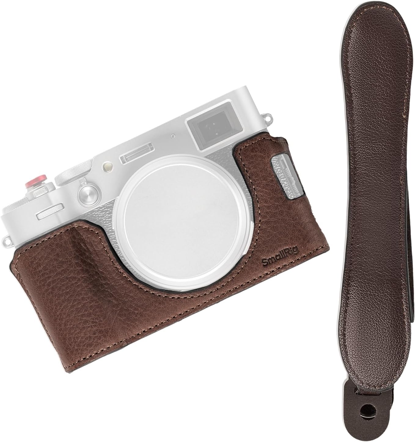 SmallRig Leather Half Case Kit for FUJIFILM X100VI (Brown)