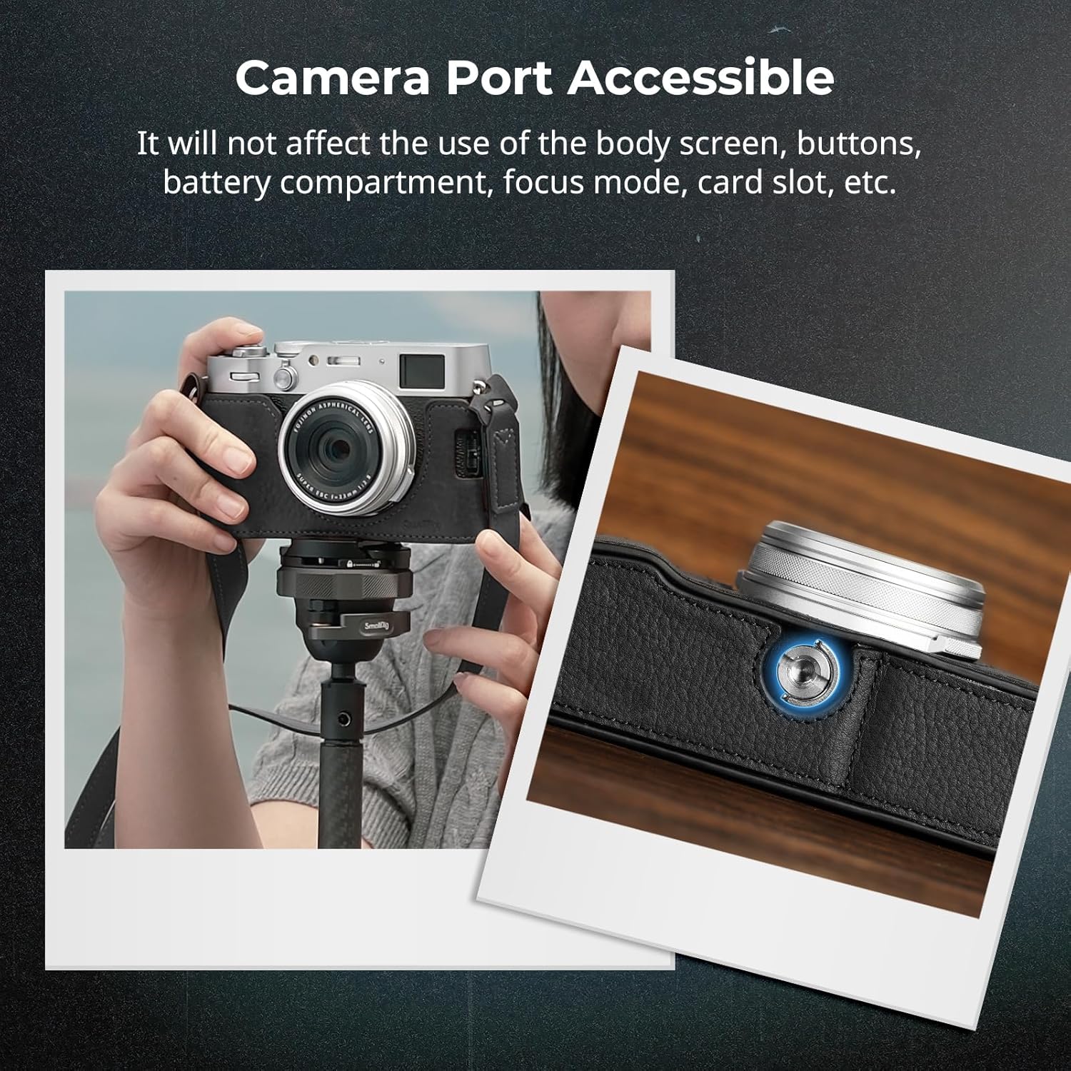 SmallRig Leather Half Case Kit for FUJIFILM X100VI (Black)