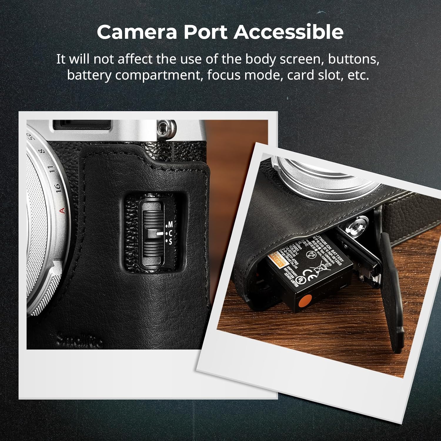 SmallRig Leather Half Case Kit for FUJIFILM X100VI (Black)