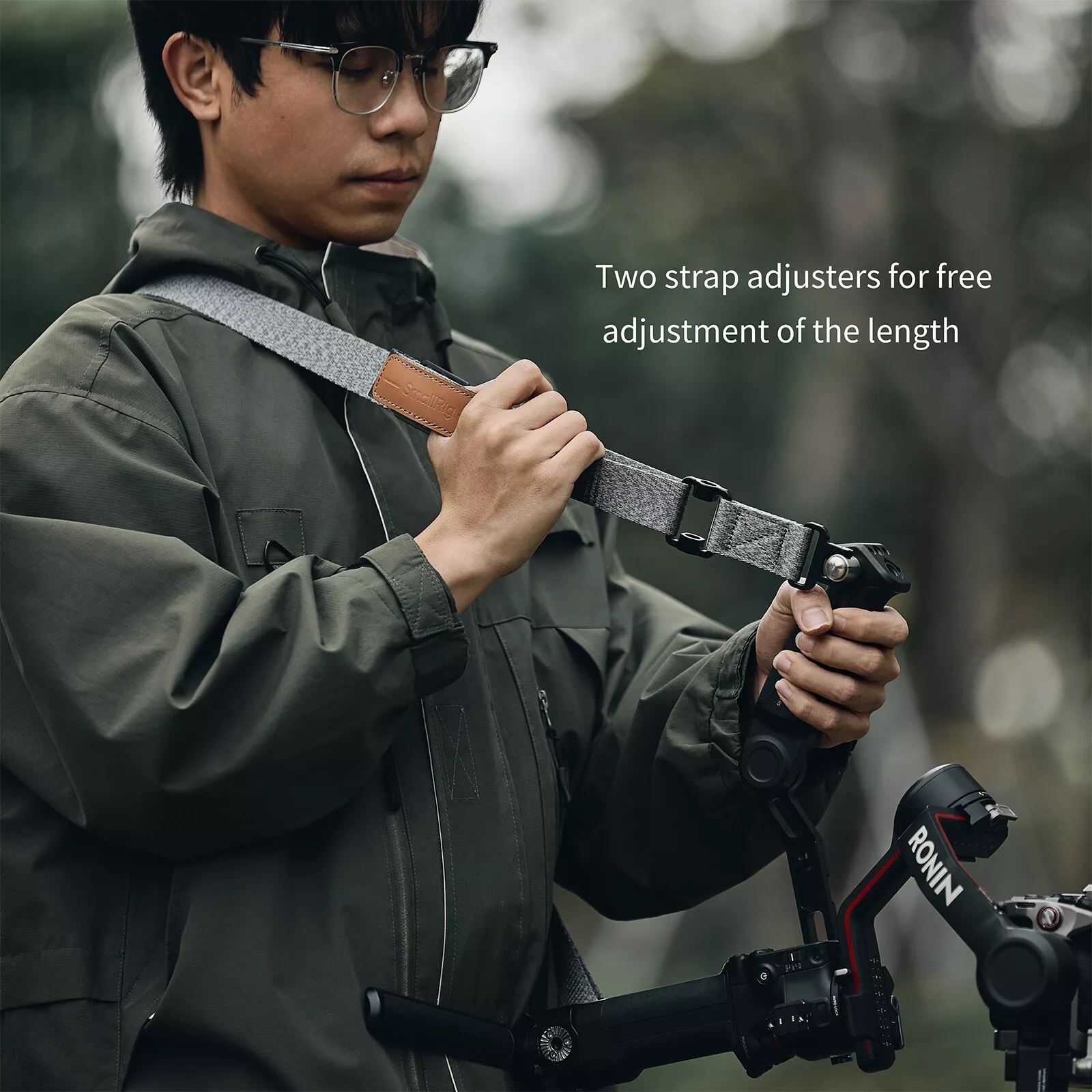 SmallRig Sling Handle with Weight-Reducing Shoulder Strap Kit for DJI RS 2 / RS 3 / RS 3 Pro / RS 4 / RS 4 Pro