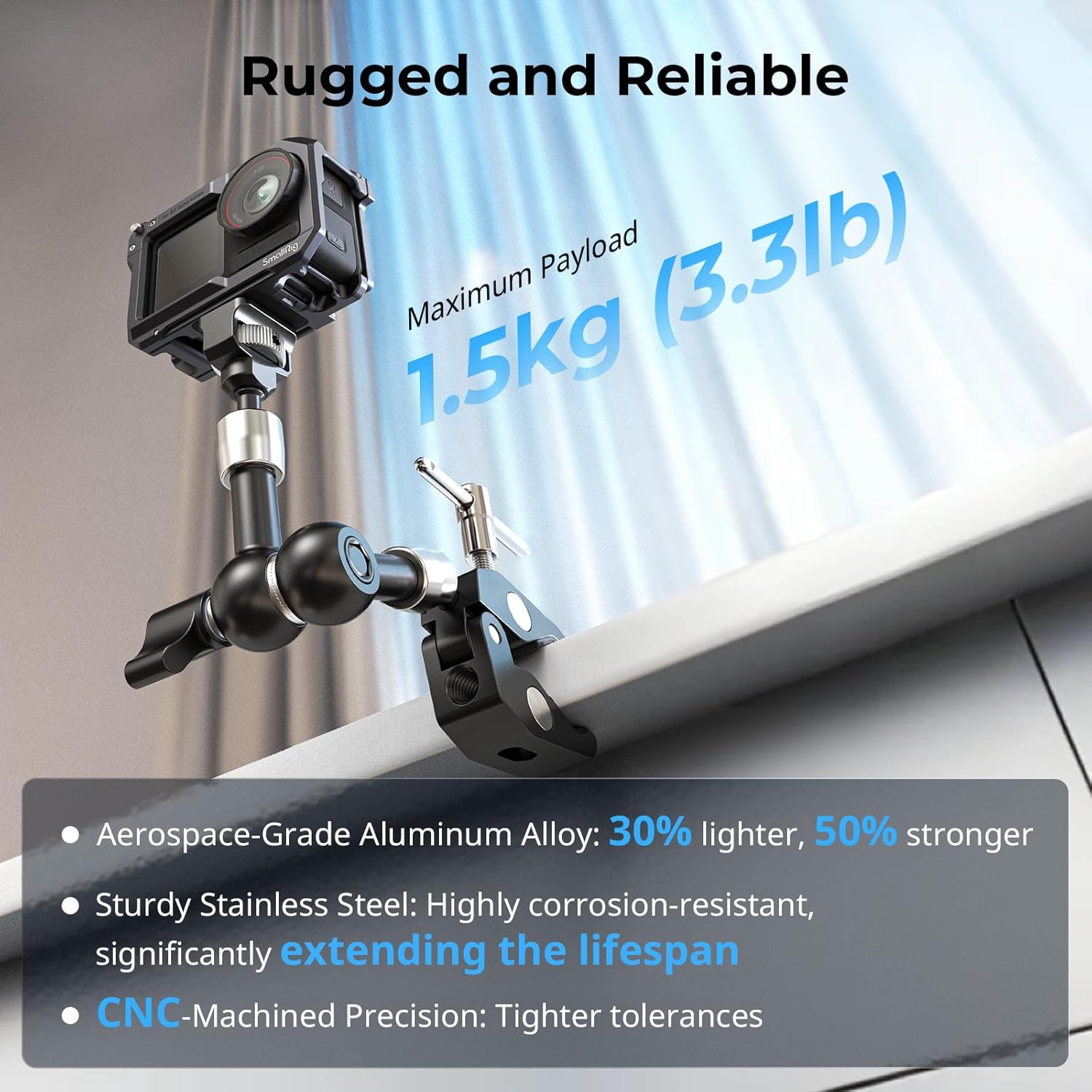 SmallRig Magic Arm with Crab-Style Clamp (7")