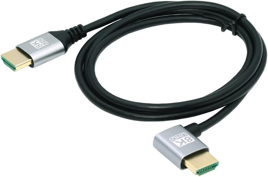 8K UHD HDMI TO HDMI Left 0.5m Cable