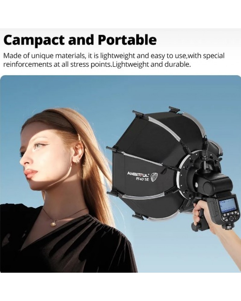 AMBITFUL PF40 SE mini Speedlite Portable Octagon Umbrella Softbox